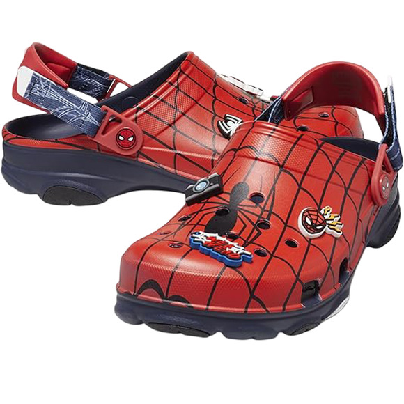 Crocs Marvel x Spider-Man All-Terrain Clogs Navy Men 12/Women 14 New - Picture 2 of 16